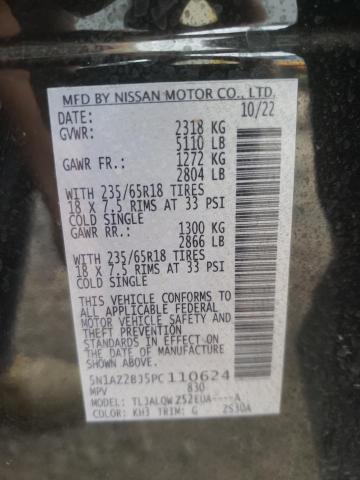 5N1AZ2BJ5PC110624 Nissan MURANO SV