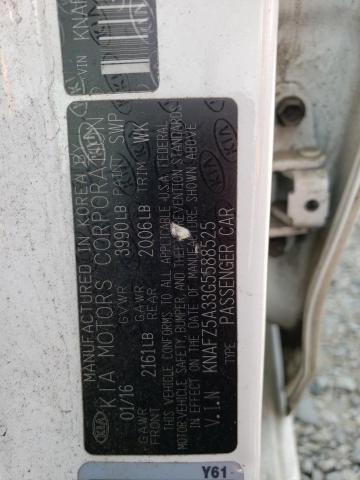 KNAFZ5A33G5588525 KIA FORTE SX