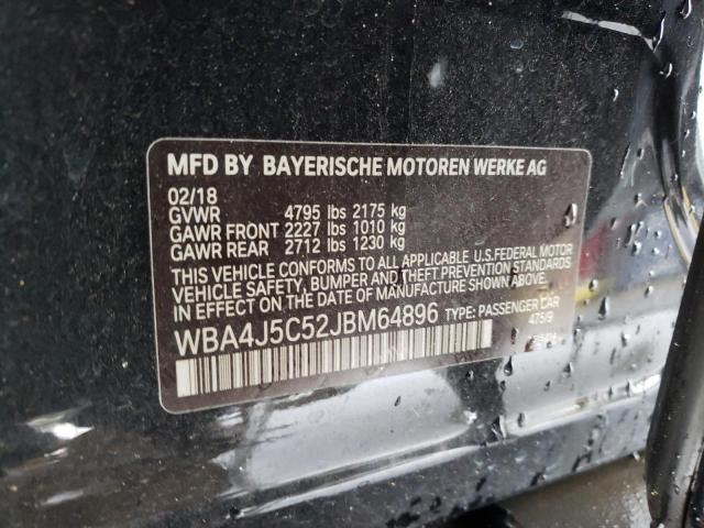 2018 BMW 440I GRAN - WBA4J5C52JBM64896