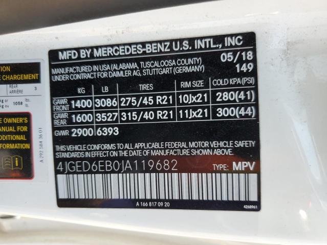 4JGED6EB0JA119682 2018 MERCEDES-BENZ GLE-CLASS, photo no. 12