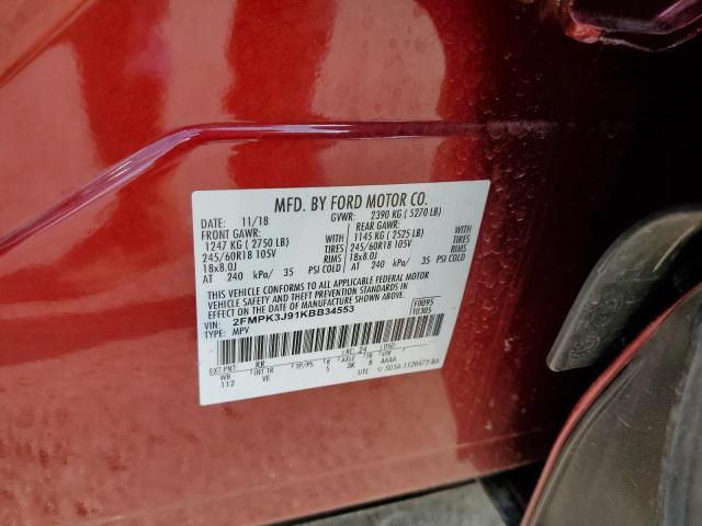 2FMPK3J91KBB34553 2019 FORD EDGE, photo no. 13