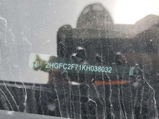 2019 HONDA CIVIC EX - 2HGFC2F71KH038032