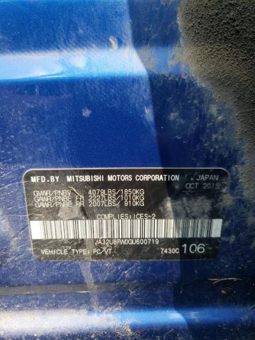 2016 MITSUBISHI LANCER GT JA32U8FW0GU600719