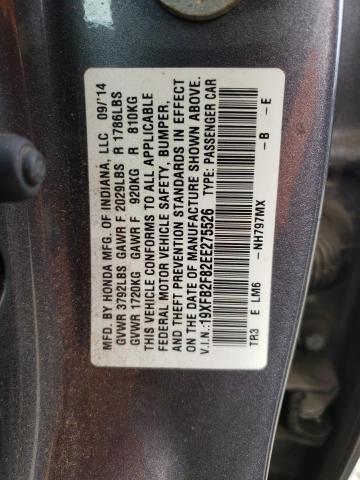 Honda CIVIC EX 2014 19XFB2F82EE275526 Image 13