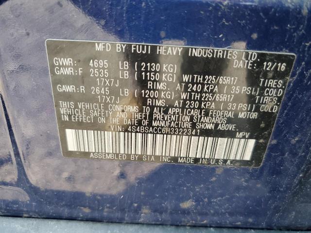 4S4BSACC6H3322341 Subaru Outback 2.5i Premium