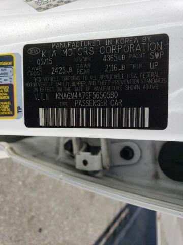 KNAGM4A76F5650580 KIA Optima Lx
