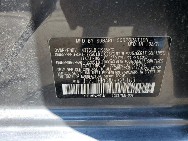 JF2GTHRC8MH325103 Subaru Crosstrek Sport