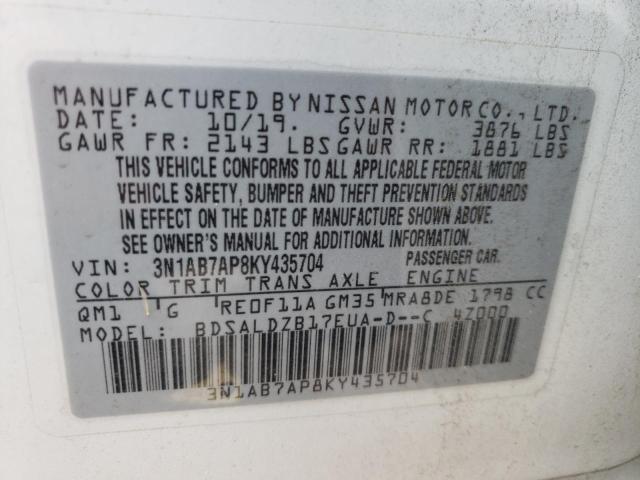 3N1AB7AP8KY435704 Nissan SENTRA S