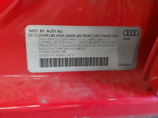 VIN WAUFFAFL4DN021472 2013 Audi A4, Premium Plus no.12