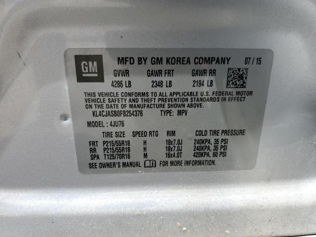 KL4CJASB0FB254376 Buick Encore
