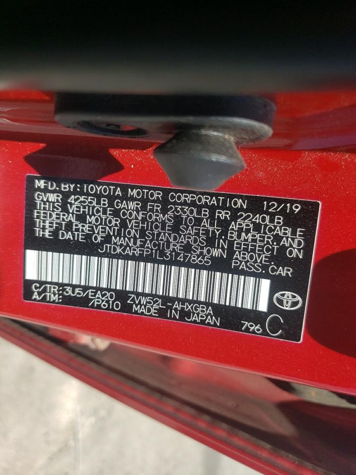 JTDKARFP1L3147865 TOYOTA PRIUS 2020