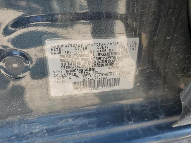 3N1CN7AP0FL874978 Nissan VERSA S