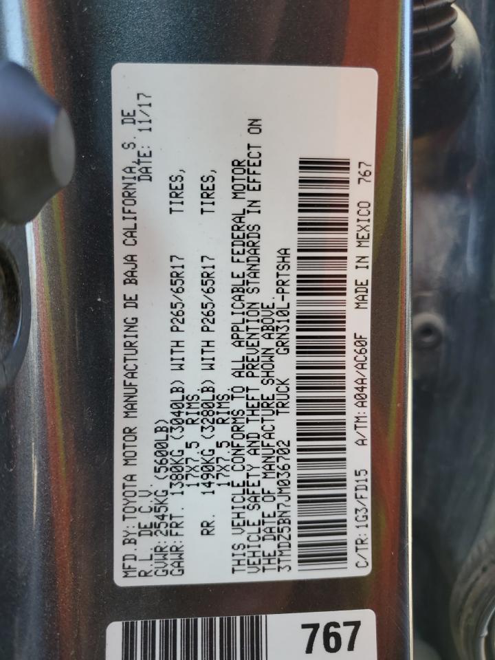 3TMDZ5BN7JM036702 TOYOTA TACOMA 2018