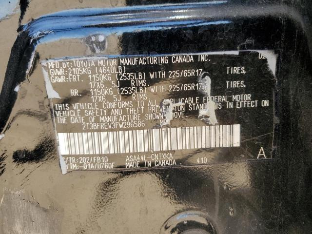 2T3BFREV3FW296586 Toyota RAV4 LE