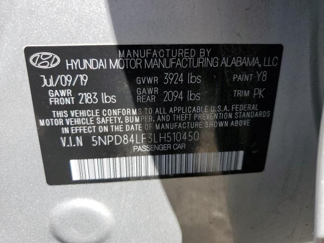 5NPD84LF3LH510450 | 2020 HYUNDAI ELANTRA SE