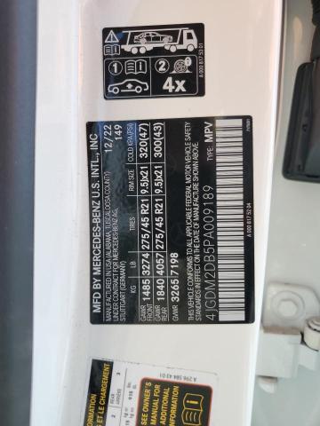 2023 MERCEDES-BENZ EQS SUV 45 4JGDM2DB5PA009189