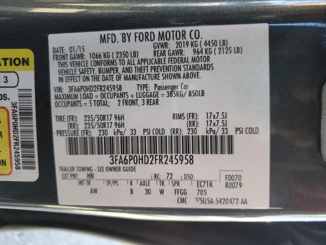 3FA6P0HD2FR245958 Ford FUSION SE