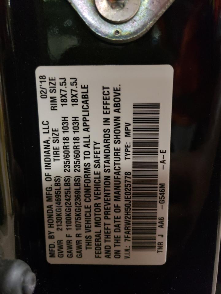 7FARW2H50JE025778 HONDA CRV 2018
