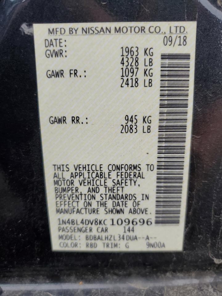 1N4BL4DV8KC109696 NISSAN ALTIMA 2019
