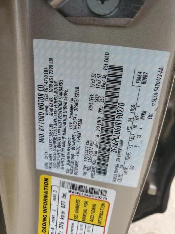 3FA6P0LU6JR190270 2018 FORD FUSION, photo no. 13