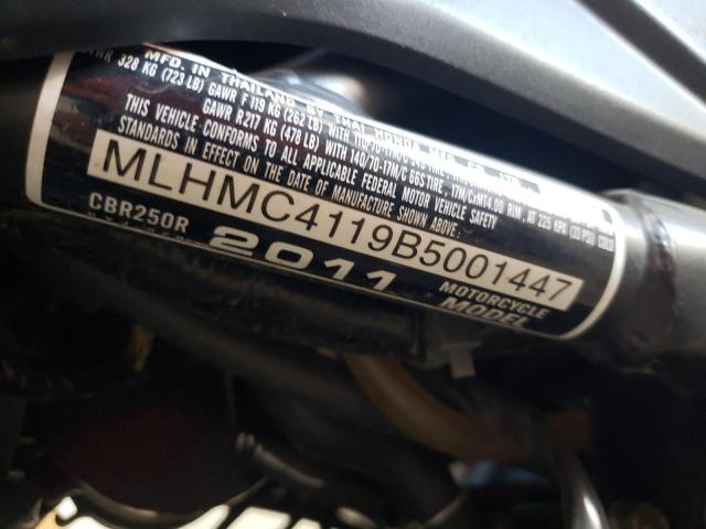 2011 HONDA CBR250 R MLHMC4119B5001447