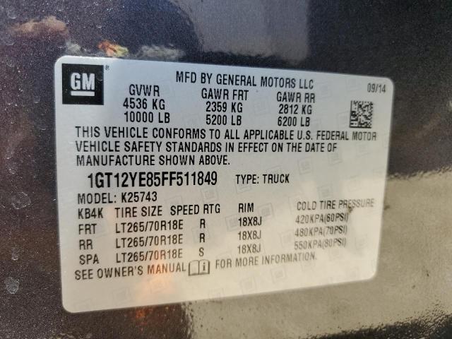 1GT12YE85FF511849 GMC Sierra K2500 Sle