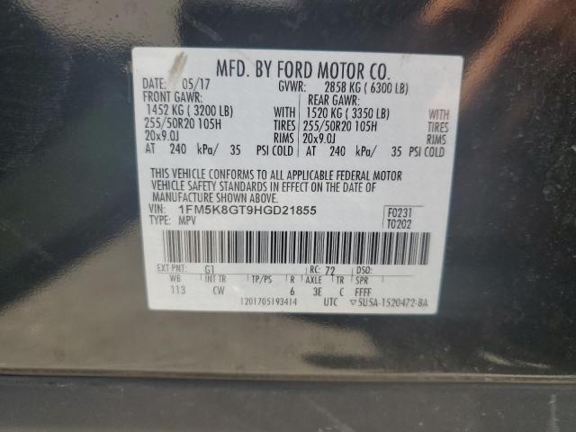 1FM5K8GT9HGD21855 Ford EXPLORER SPORT