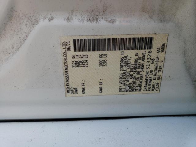 1N4AA6EV3MC513326 Nissan Maxima Sr