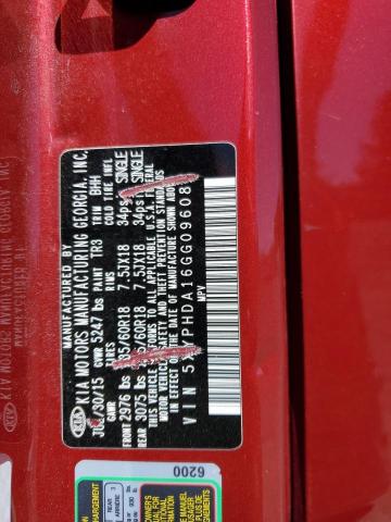 5XYPHDA16GG096081 KIA SORENTO EX