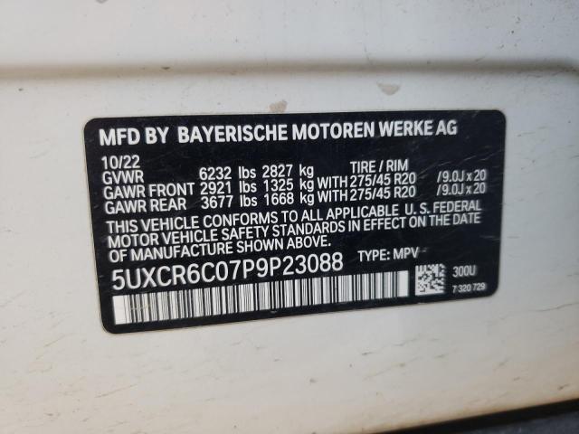 VIN: 5UXCR6C07P9P23088 Auction: COPART Lot: 60910943 Location: RENTAL VEHICLE SALE 5UXCR6C07P9P23088 BMW X5 2023 WHITE Photo 12