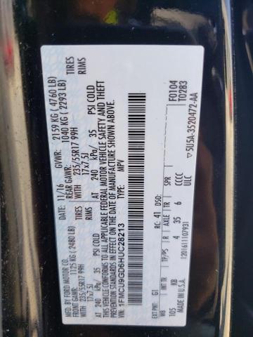 1FMCU9GD6HUC28213 Ford ESCAPE SE