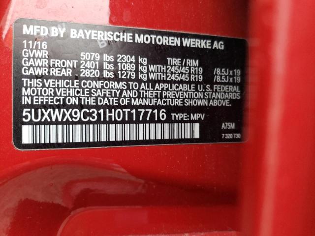 5UXWX9C31H0T17716 2017 BMW X3, photo no. 13