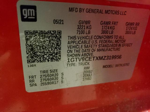 2021 GMC SIERRA K15 - 1GTV9CETXMZ319956