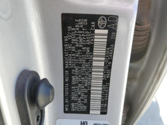 2T1BURHE1HC775961 Toyota COROLLA L