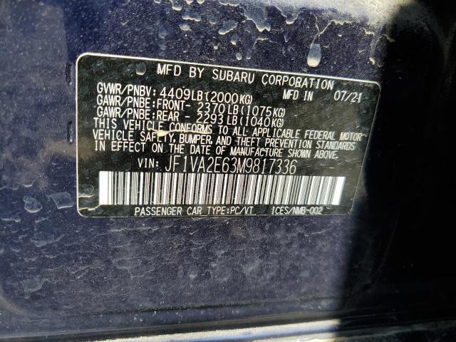 JF1VA2E63M9817336 Subaru Wrx Sti