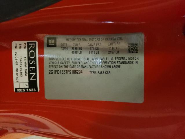 2015 CHEVROLET CAMARO LT - 2G1FD1E37F9186294