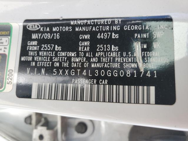 5XXGT4L30GG081741 KIA Optima Lx