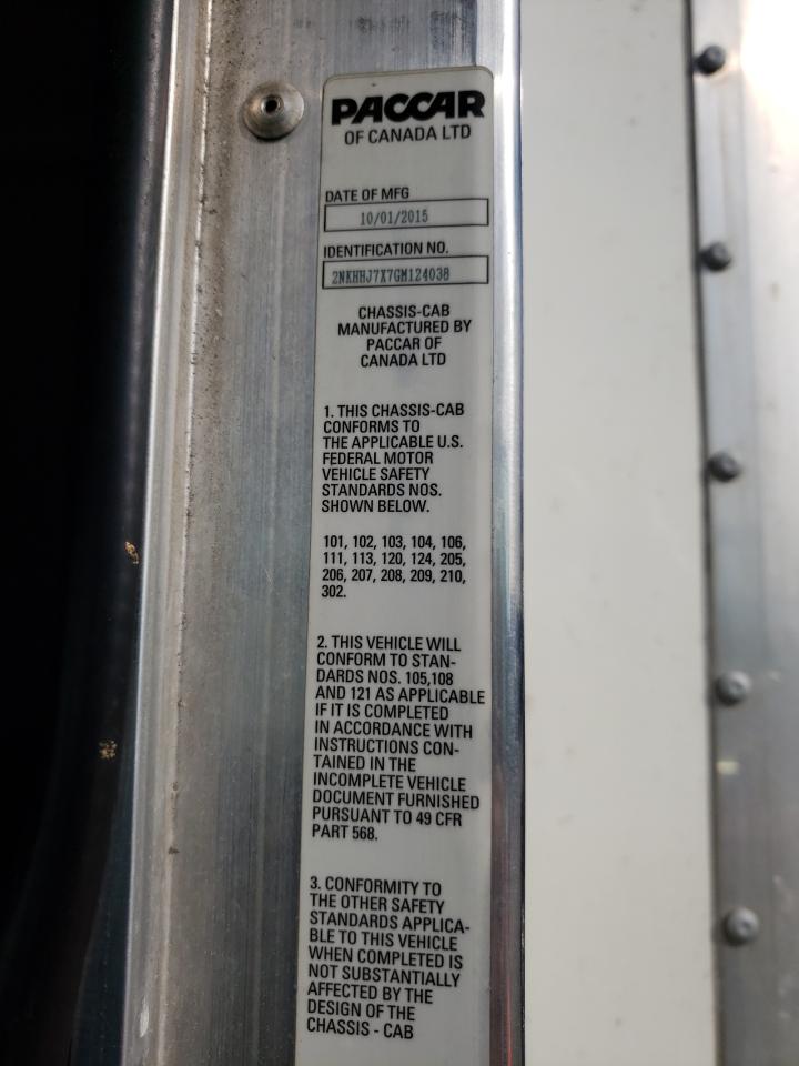 2NKHHJ7X7GM124038 KENWORTH ALL OTHER 2016