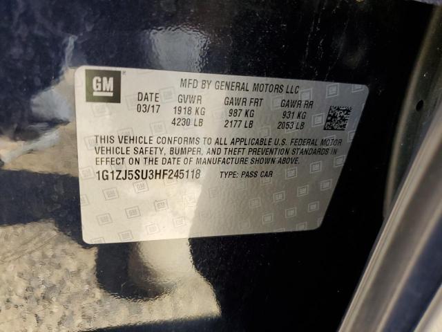 2017 CHEVROLET MALIBU HYB - 1G1ZJ5SU3HF245118