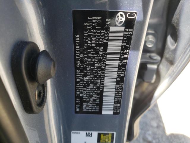 5YFS4RCE2LP023878 Toyota COROLLA SE