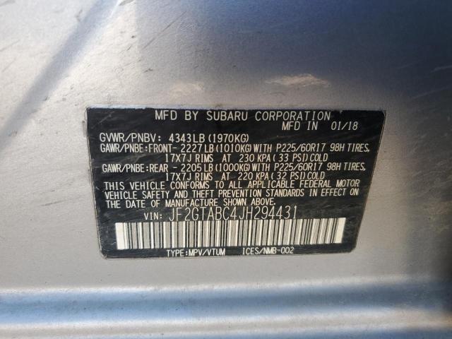 JF2GTABC4JH294431 Subaru Crosstrek Premium