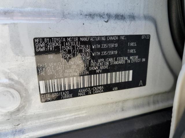 2T3C1RFV8NW213394 Toyota Rav4 Xle Premium