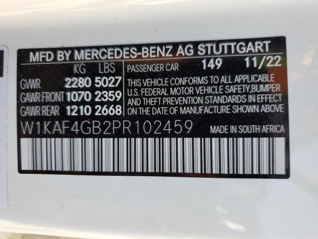 W1KAF4GB2PR102459 2023 MERCEDES-BENZ C-CLASS, photo no. 12