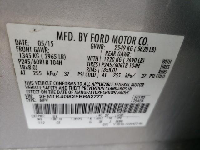 2FMTK4G82FBB52777 Ford EDGE SE