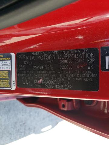 KNAFK4A60G5580990 KIA FORTE LX