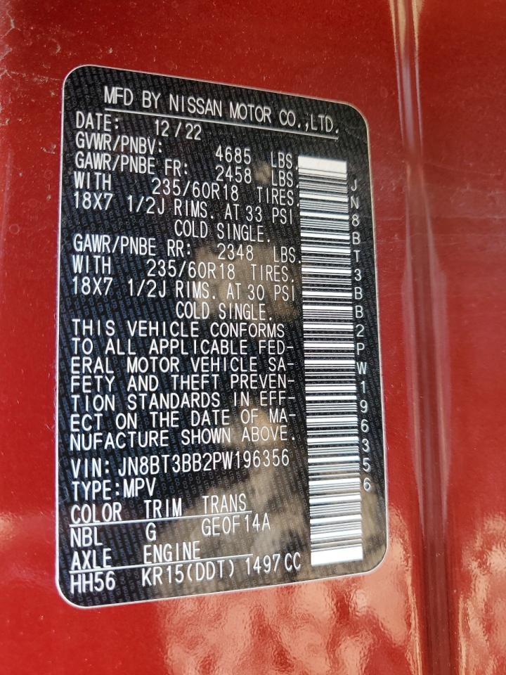 JN8BT3BB2PW196356 NISSAN ROGUE 2023