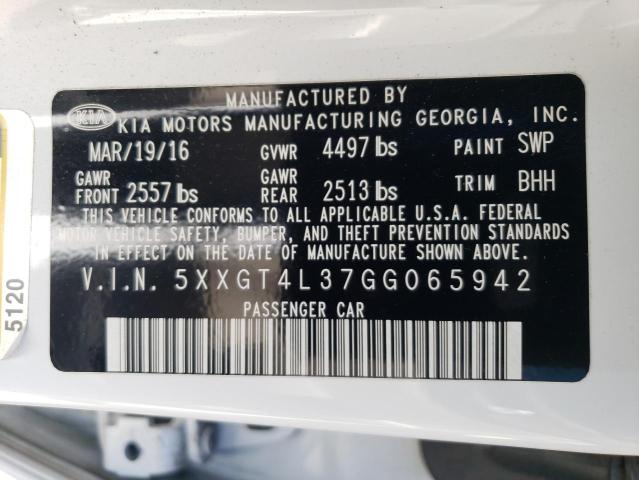 5XXGT4L37GG065942 KIA Optima Lx