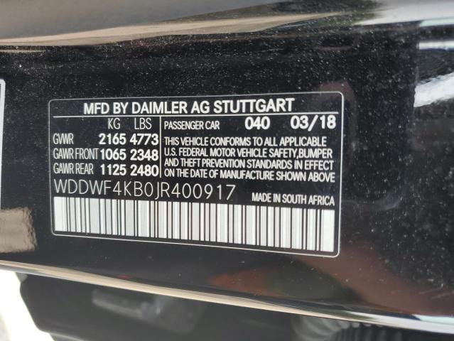 WDDWF4KB0JR400917 Mercedes-Benz C 300 4matic