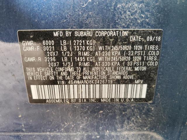 4S4WMARD8K3426719 Subaru Ascent Touring