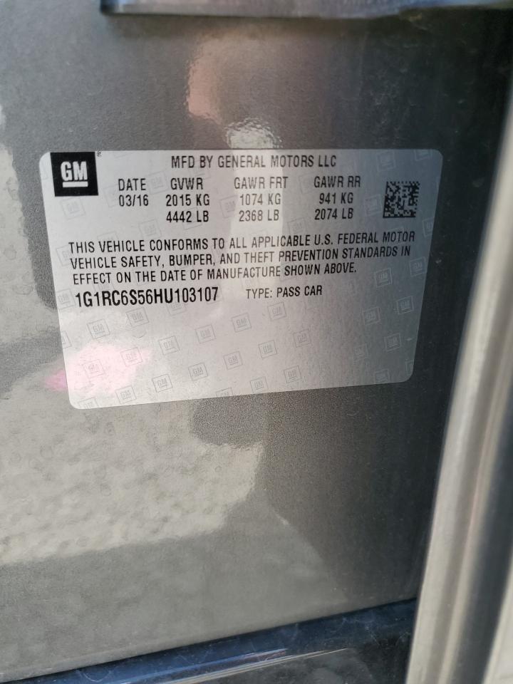 1G1RC6S56HU103107 CHEVROLET VOLT 2017